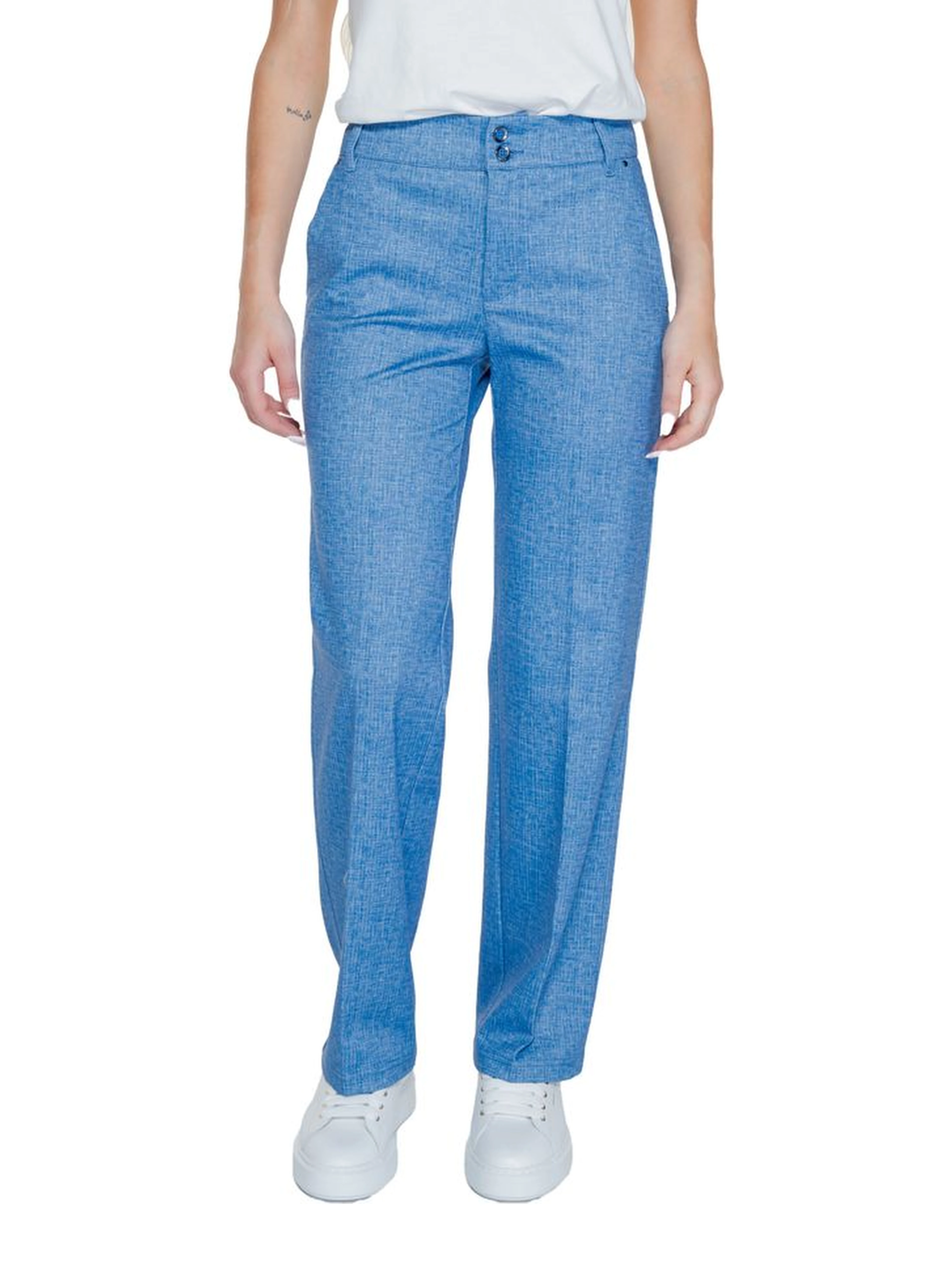 Blue Polyester Pant