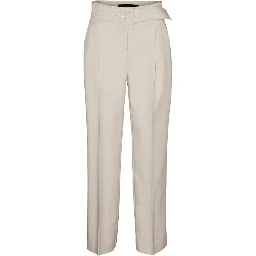 Gray Polyester Casual Pants