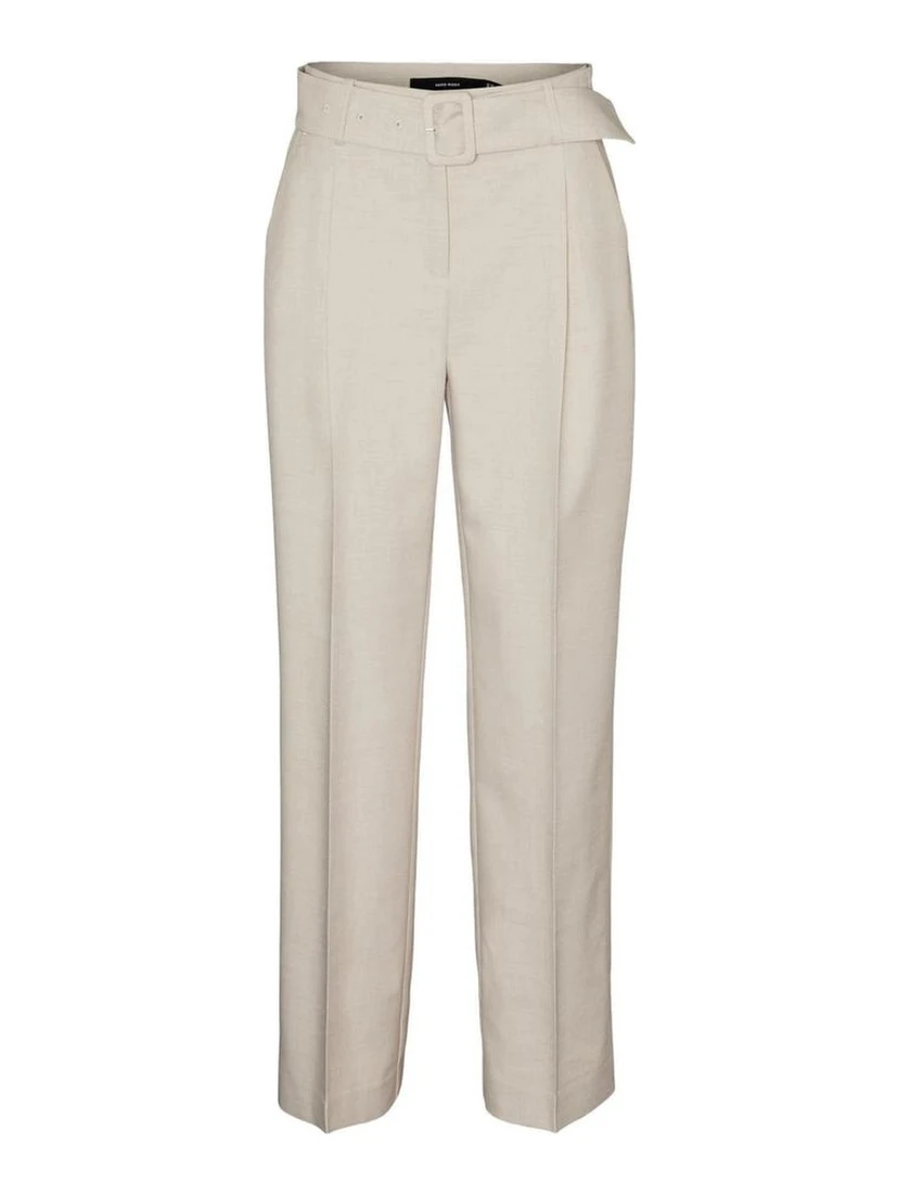 Gray Polyester Casual Pants