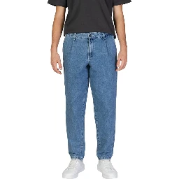 Blue Cotton Relaxed Fit Jeans