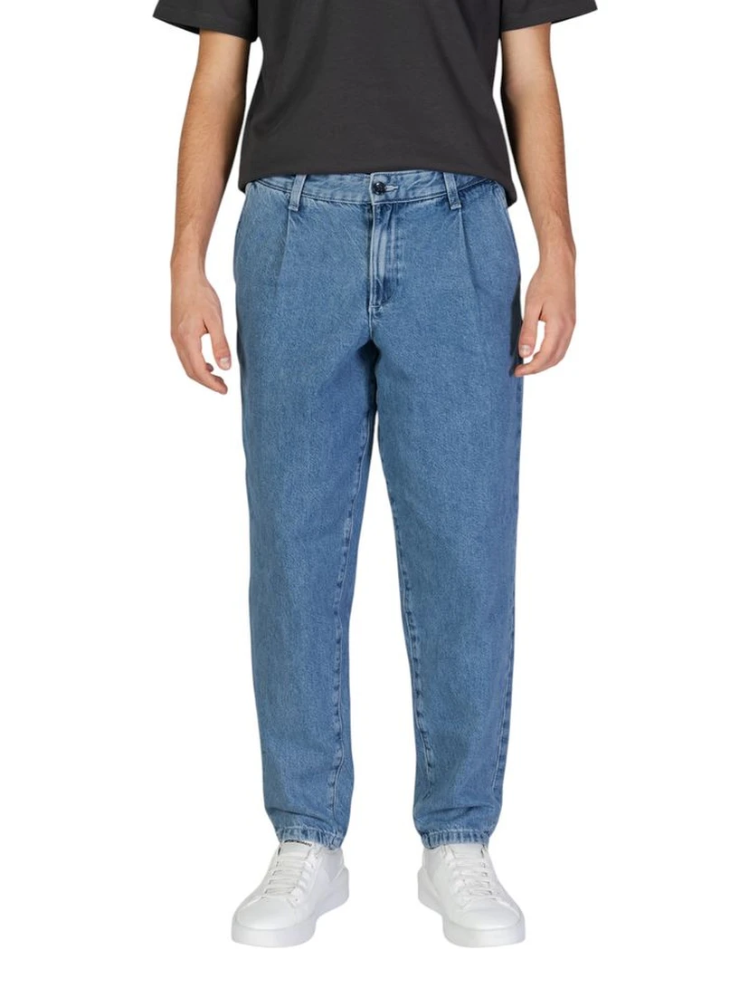 Blue Cotton Relaxed Fit Jeans