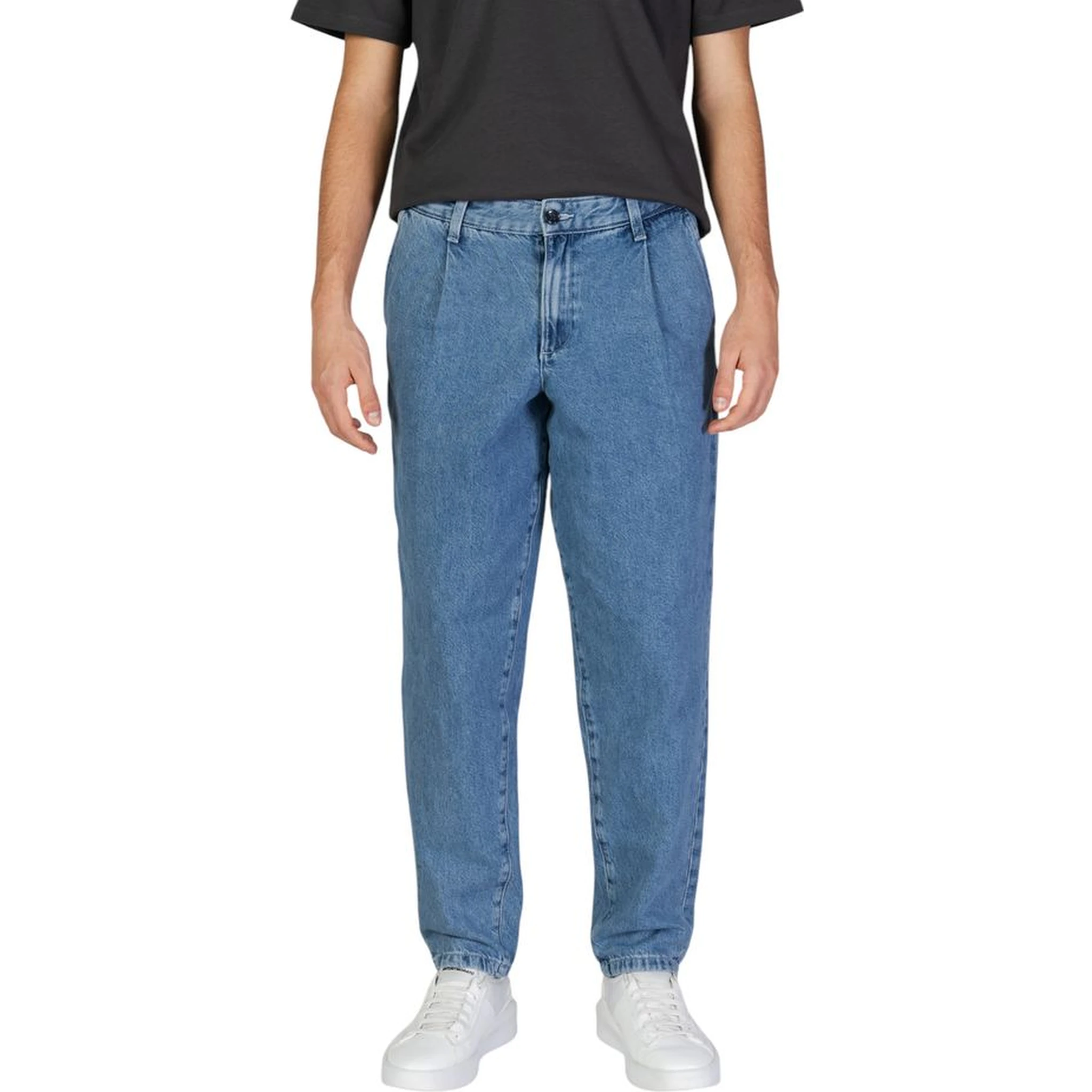 Blue Cotton Relaxed Fit Jeans