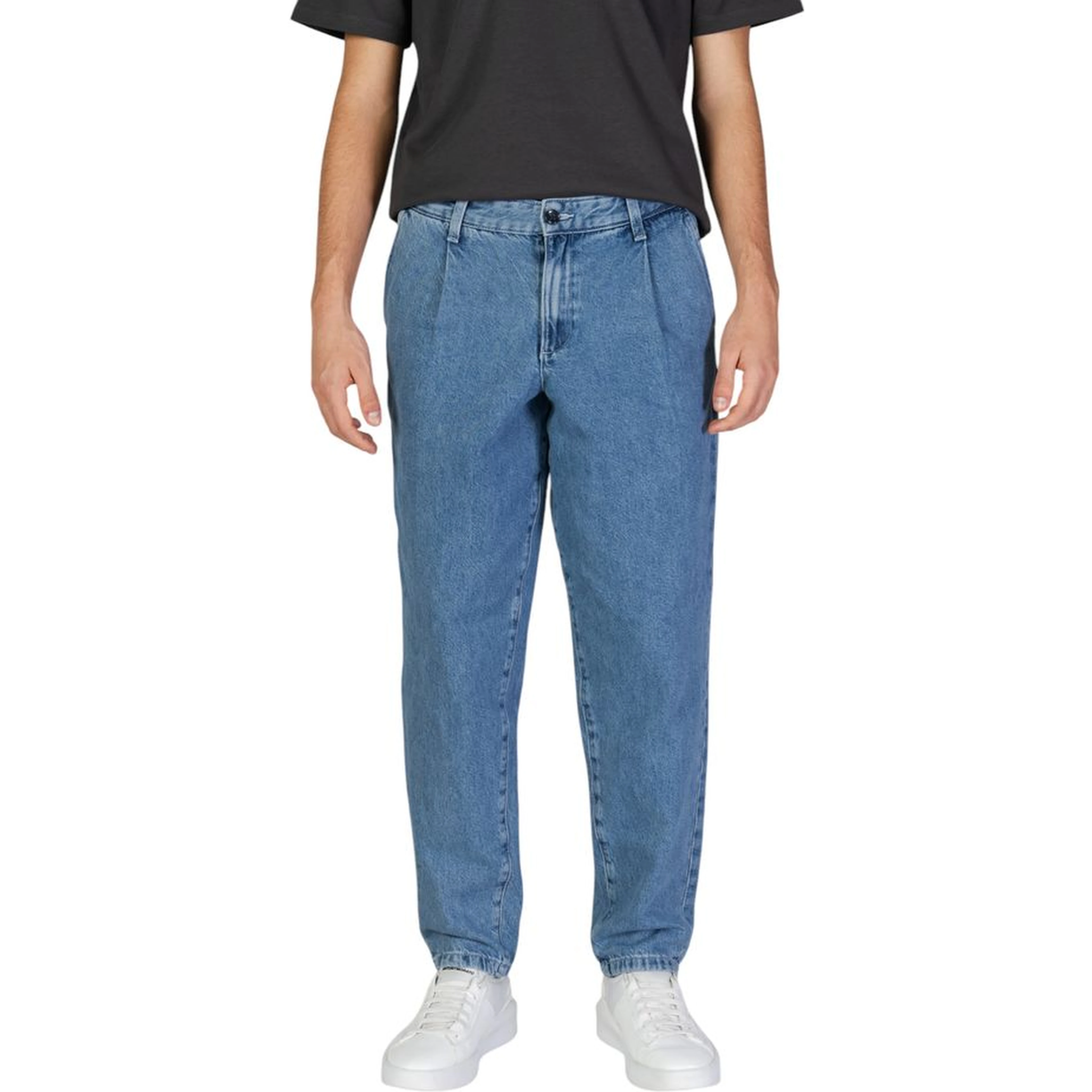 Blue Cotton Relaxed Fit Jeans