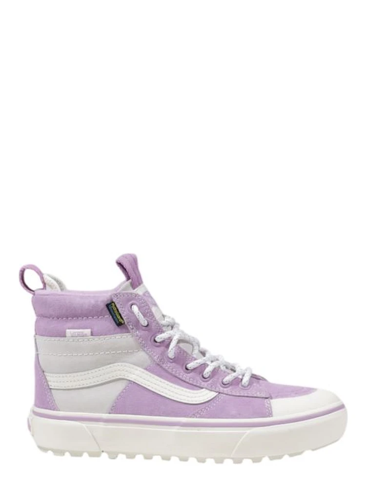 Purple Leather High Top Sneakers