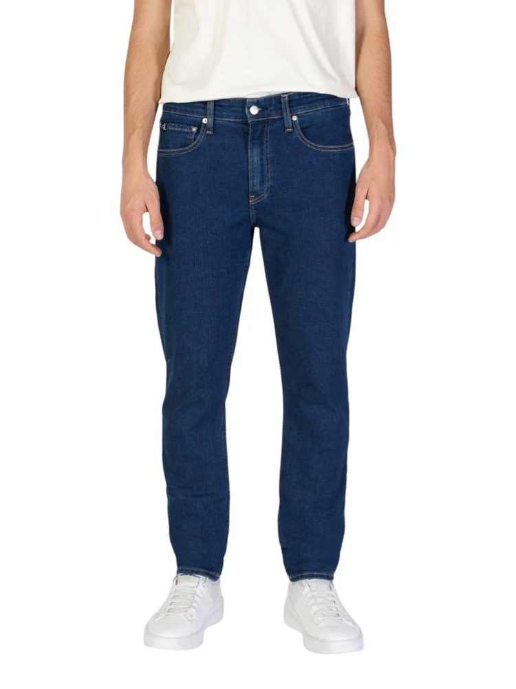 Blue Cotton Slim Fit Jeans