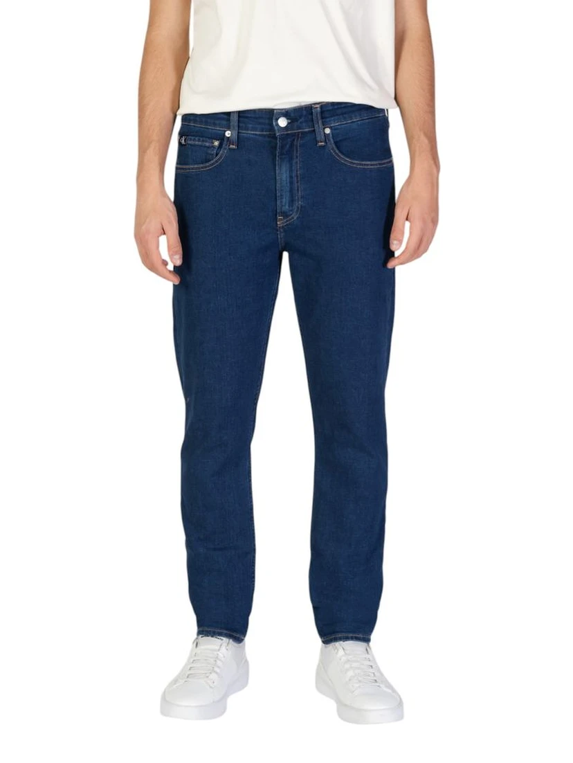 Blue Cotton Slim Fit Jeans