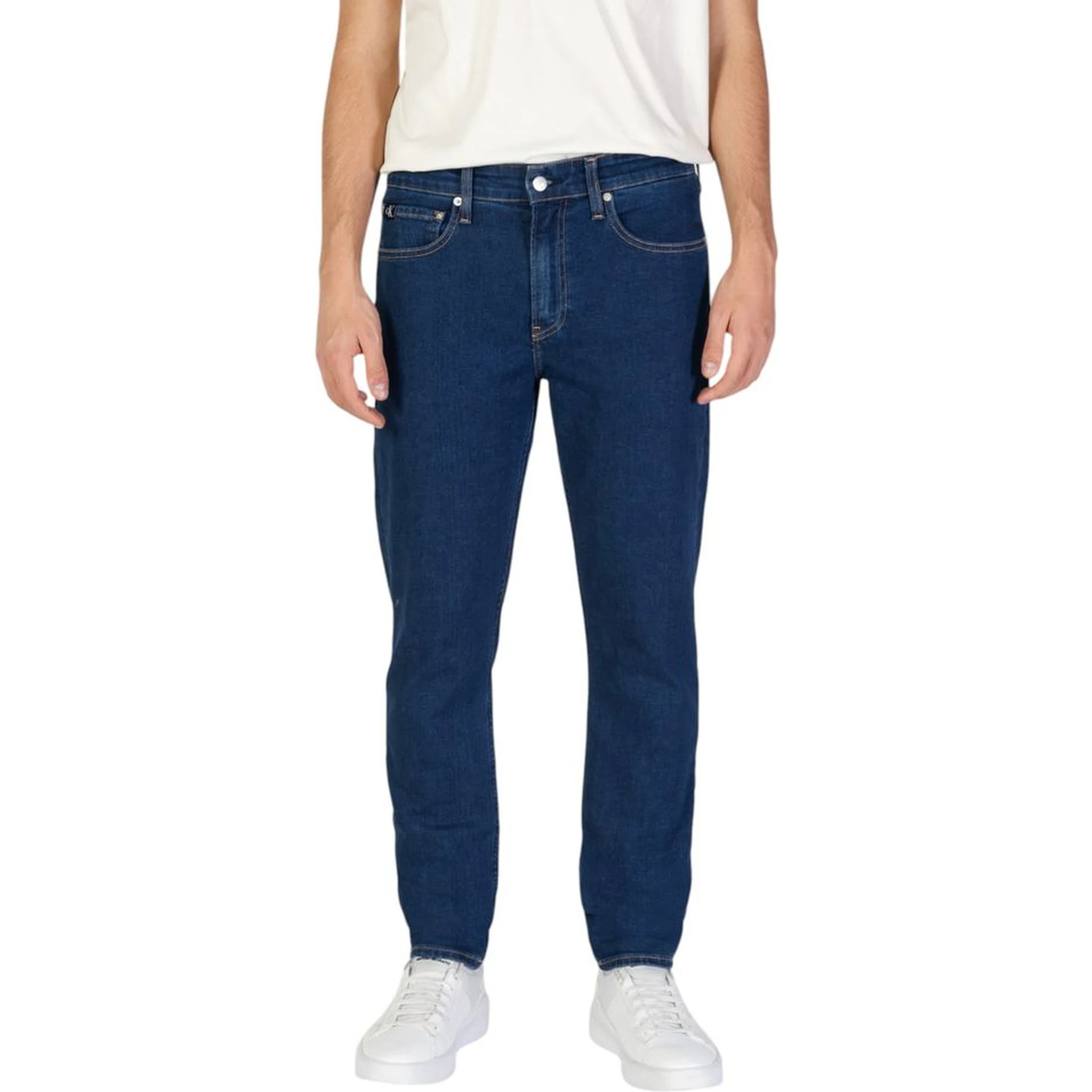 Blue Cotton Slim Fit Jeans