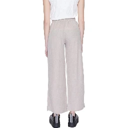Gray Viscose Casual Pants