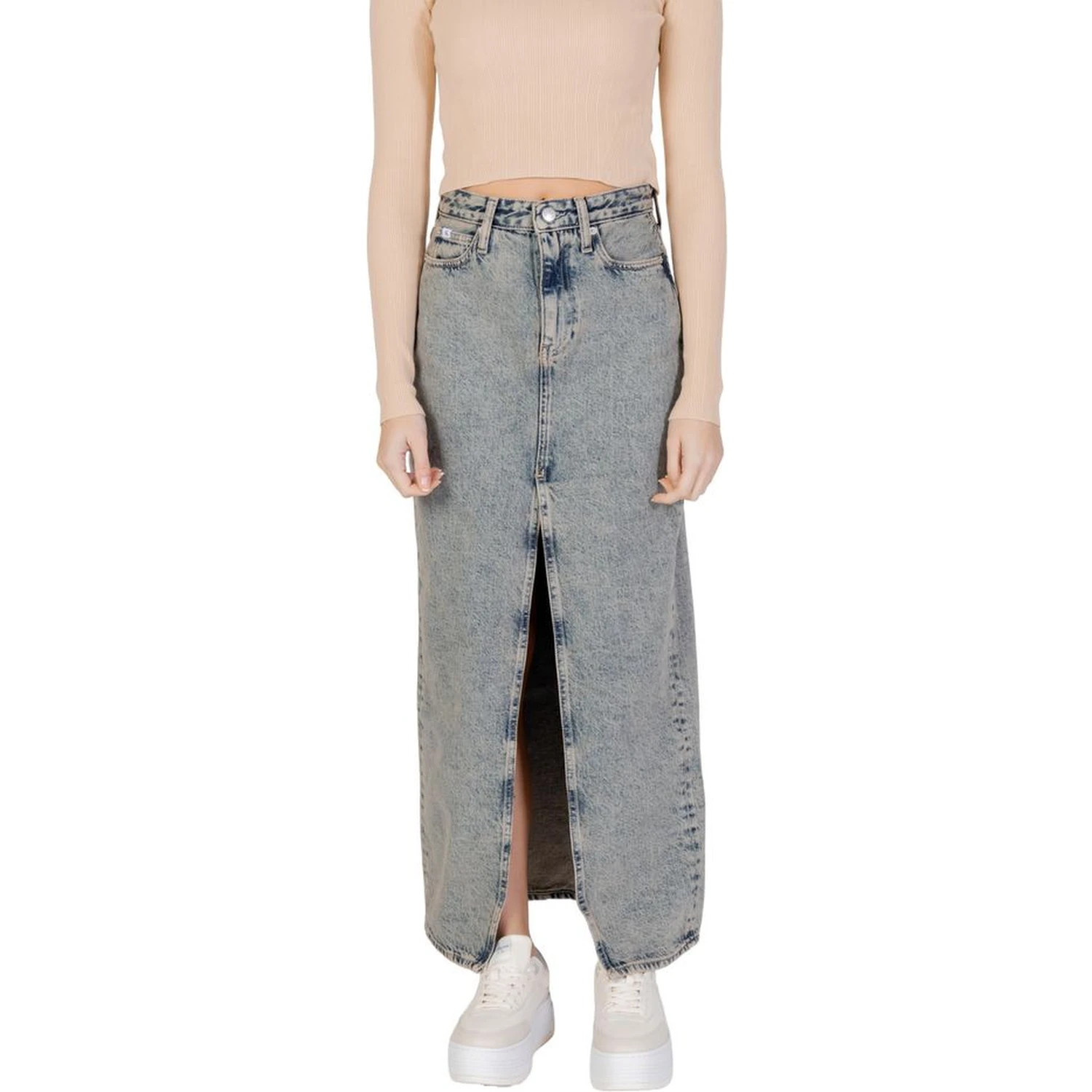 Blue Cotton Long Skirt