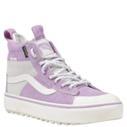 Purple Leather High Top Sneakers