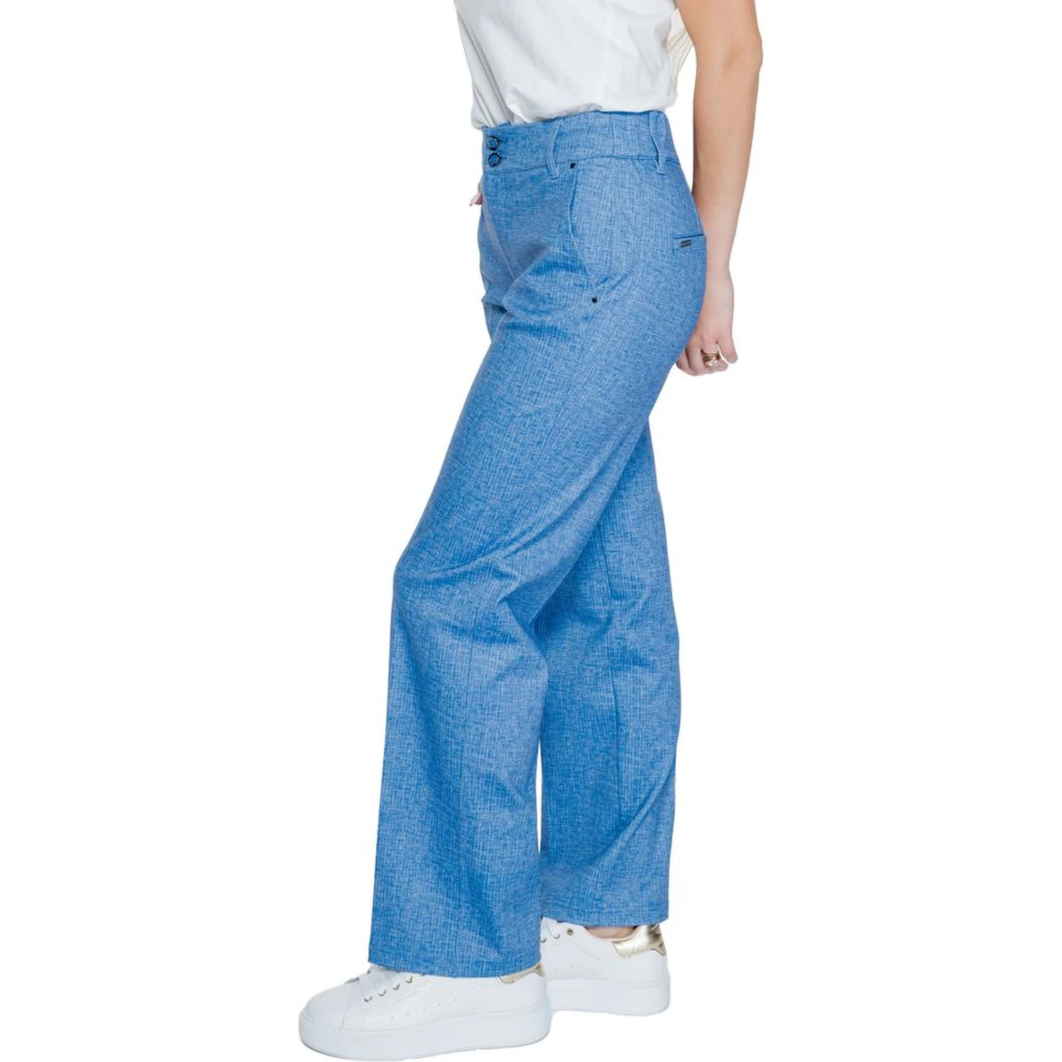 Blue Polyester Pant