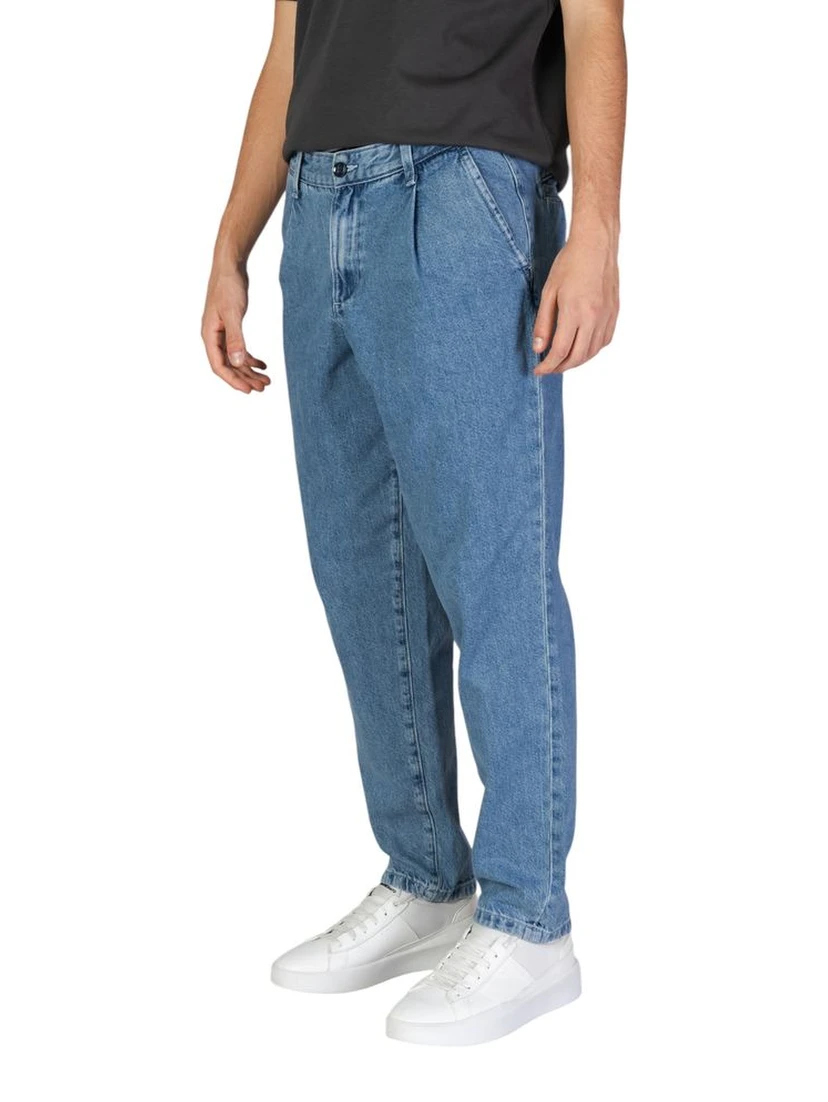 Blue Cotton Relaxed Fit Jeans