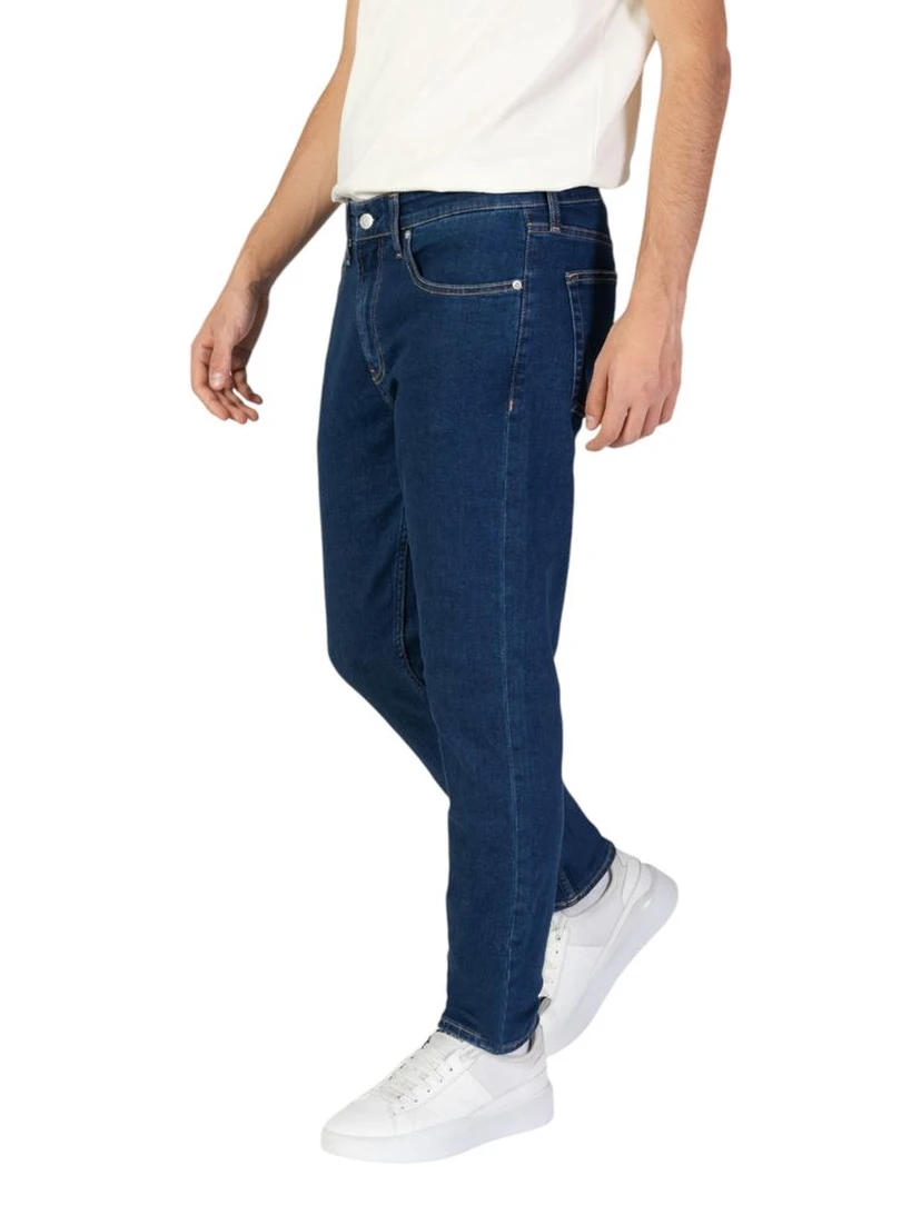 Blue Cotton Slim Fit Jeans