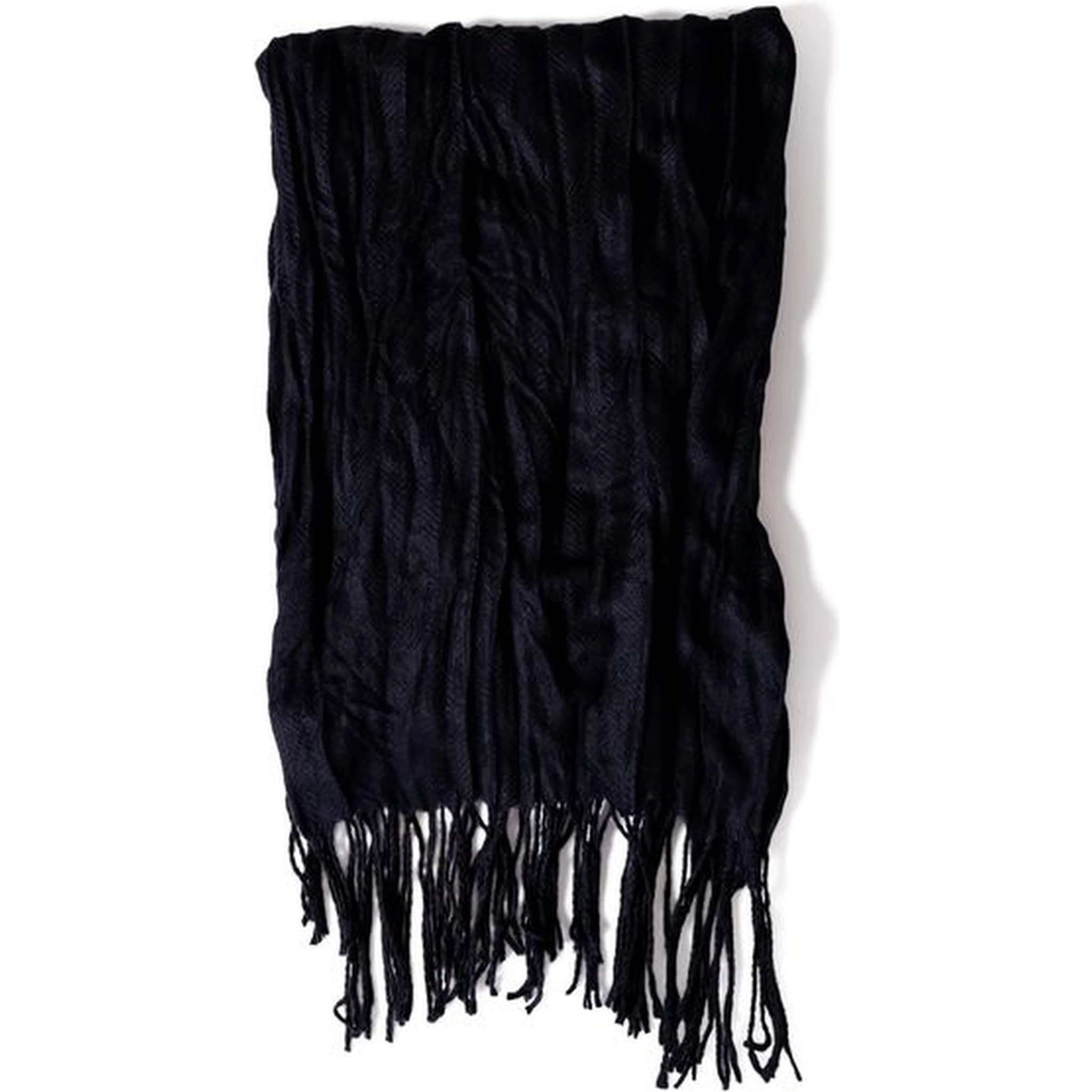 Black Polyester Scarf