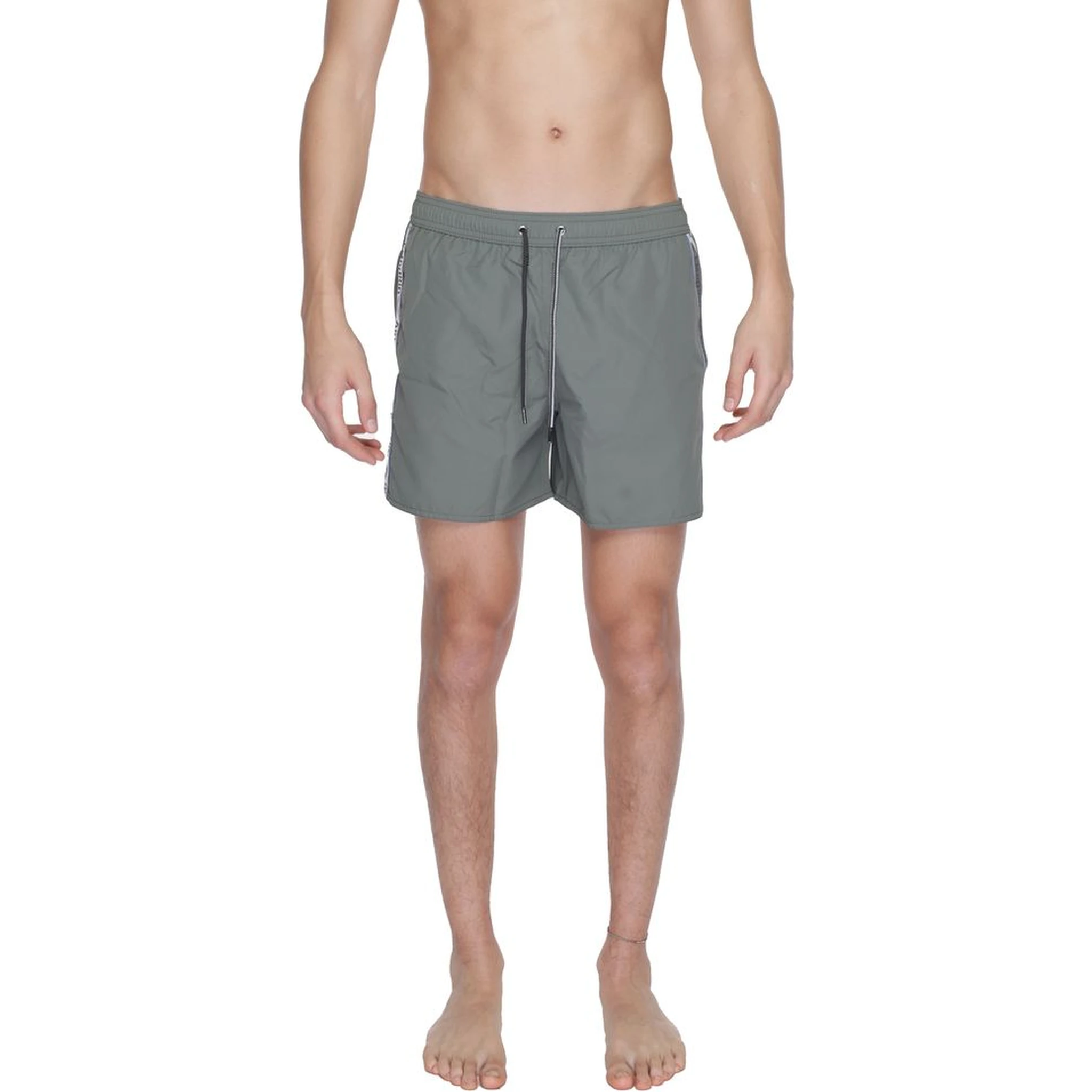 Green Polyester Swim Shorts