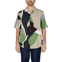 Green Cotton Shortsleeve Shirt