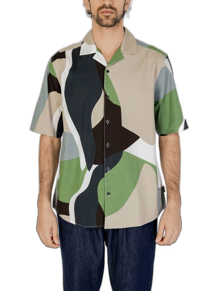 Green Cotton Shortsleeve Shirt