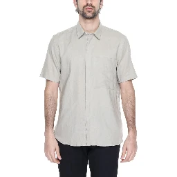 Beige Linen Shortsleeve Shirt
