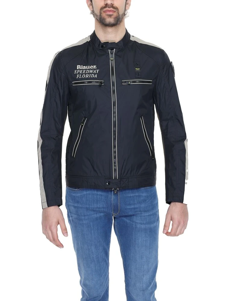 Black Polyamide Biker Jacket