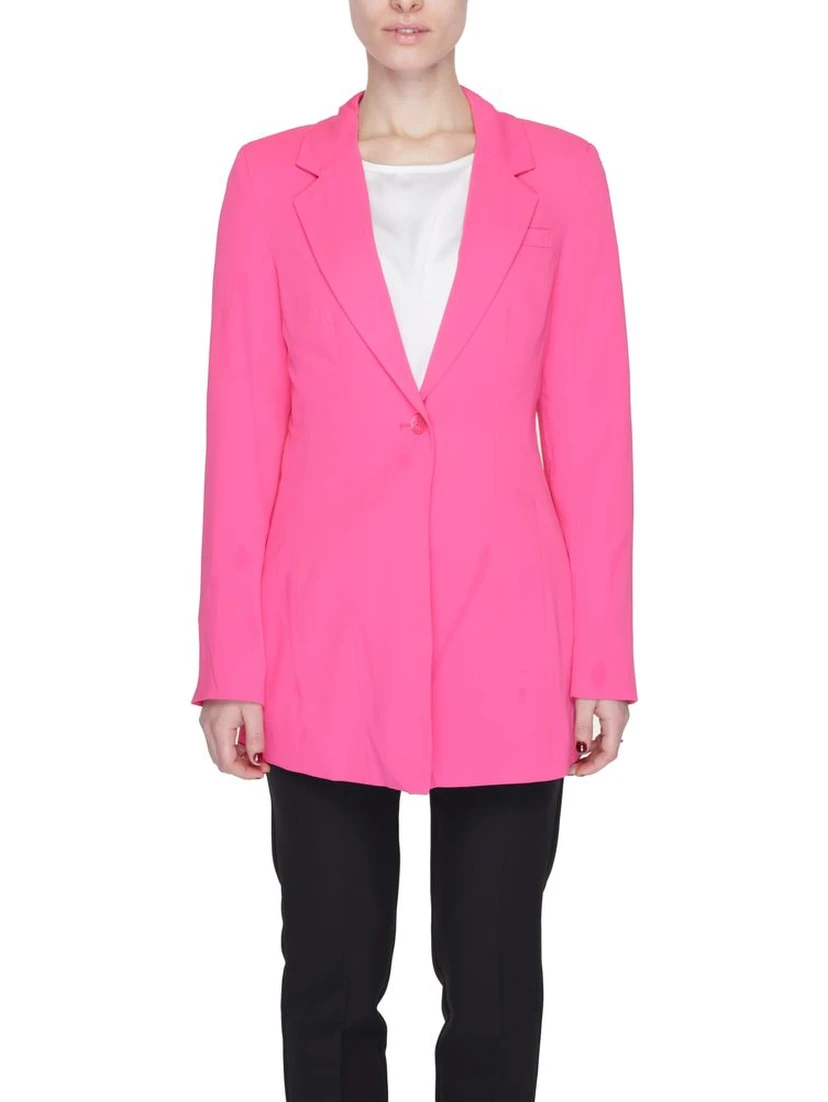 Pink Polyester Blazer