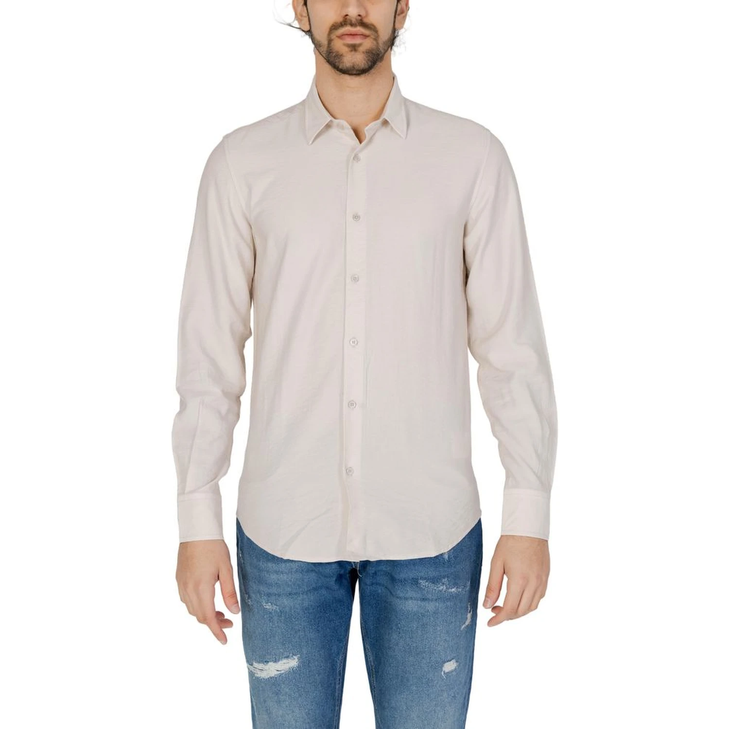 Beige Viscose Shirt