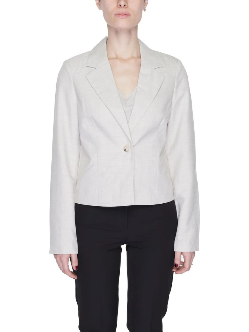 Gray Polyester Blazer