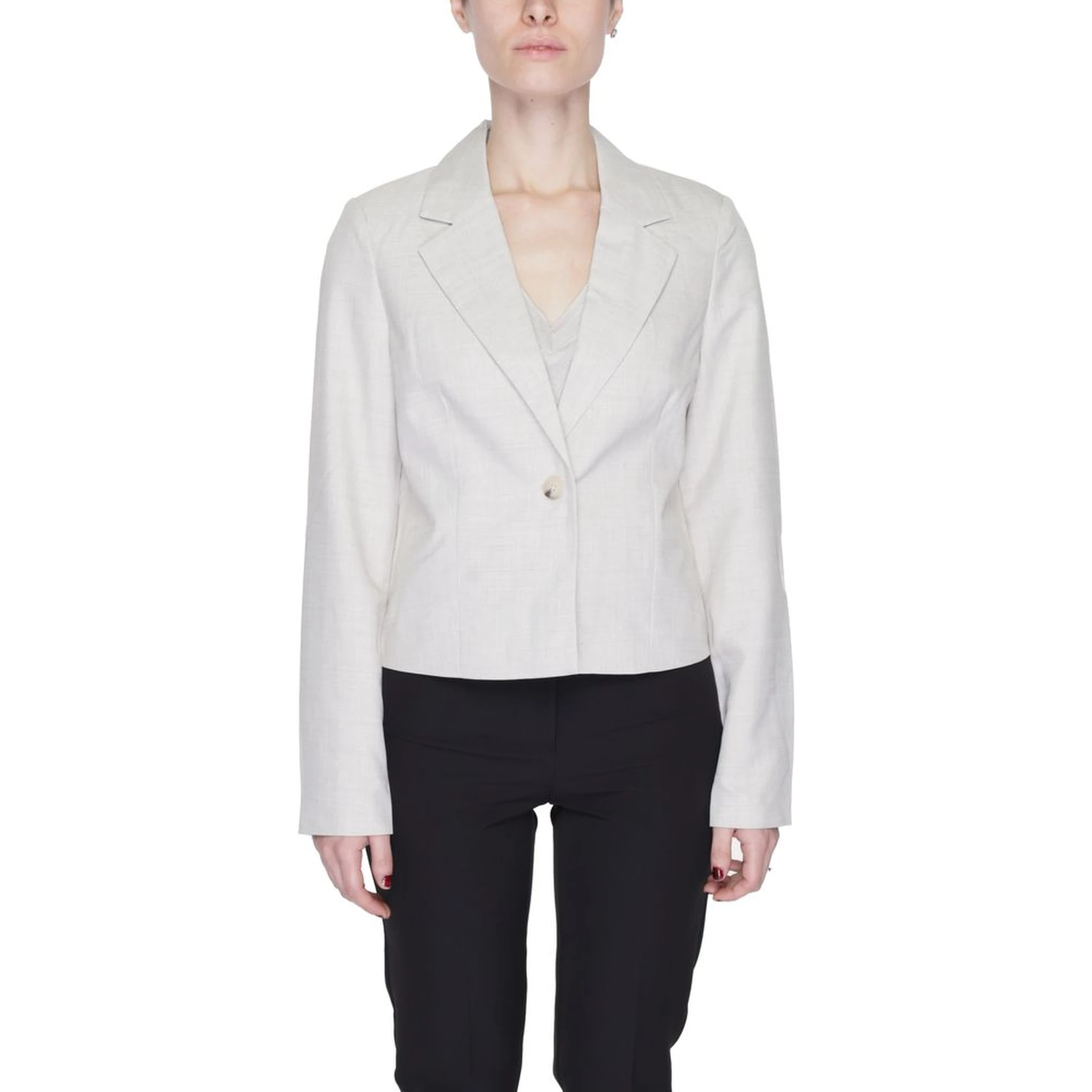 Gray Polyester Blazer