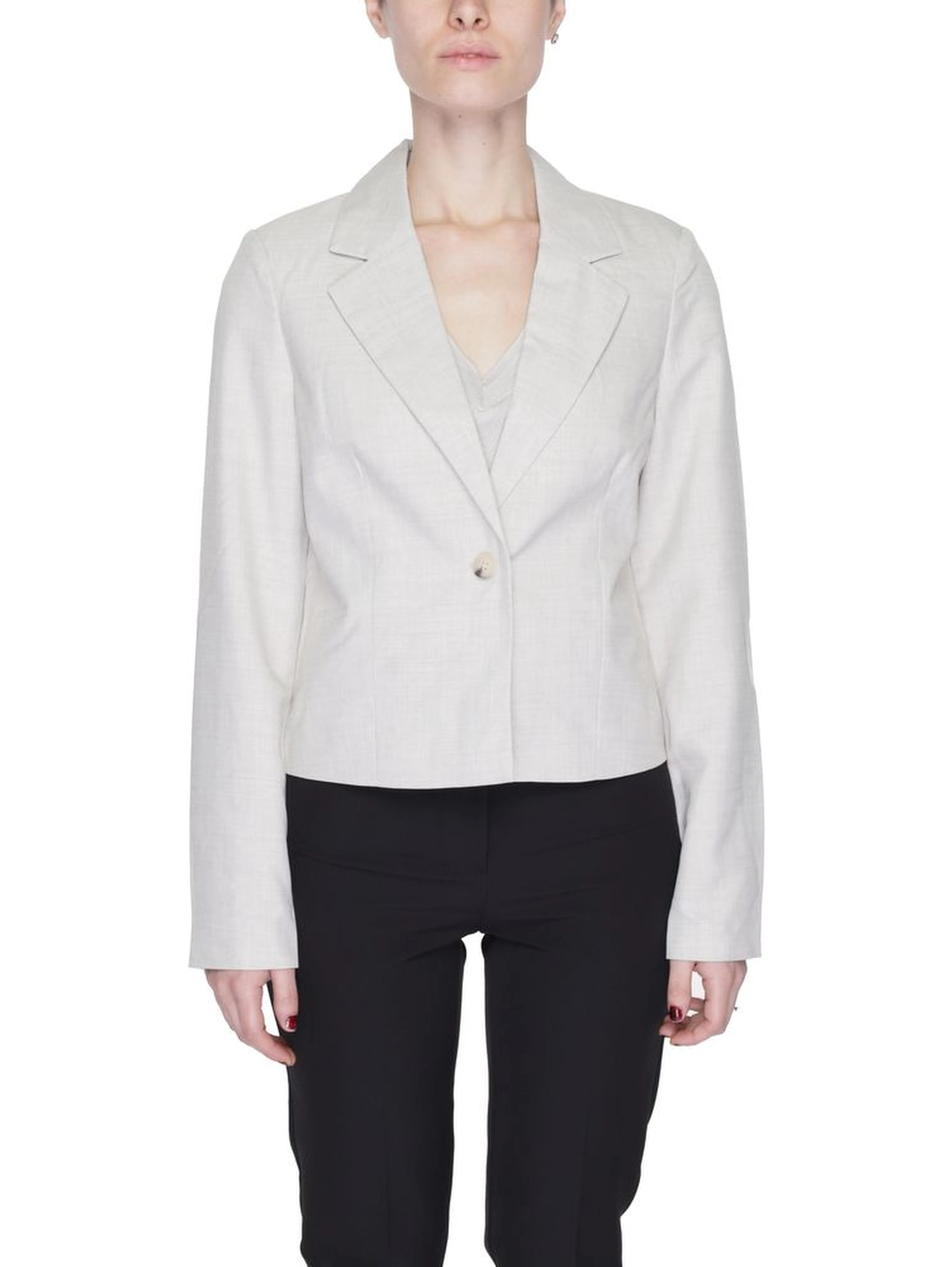 Gray Polyester Blazer