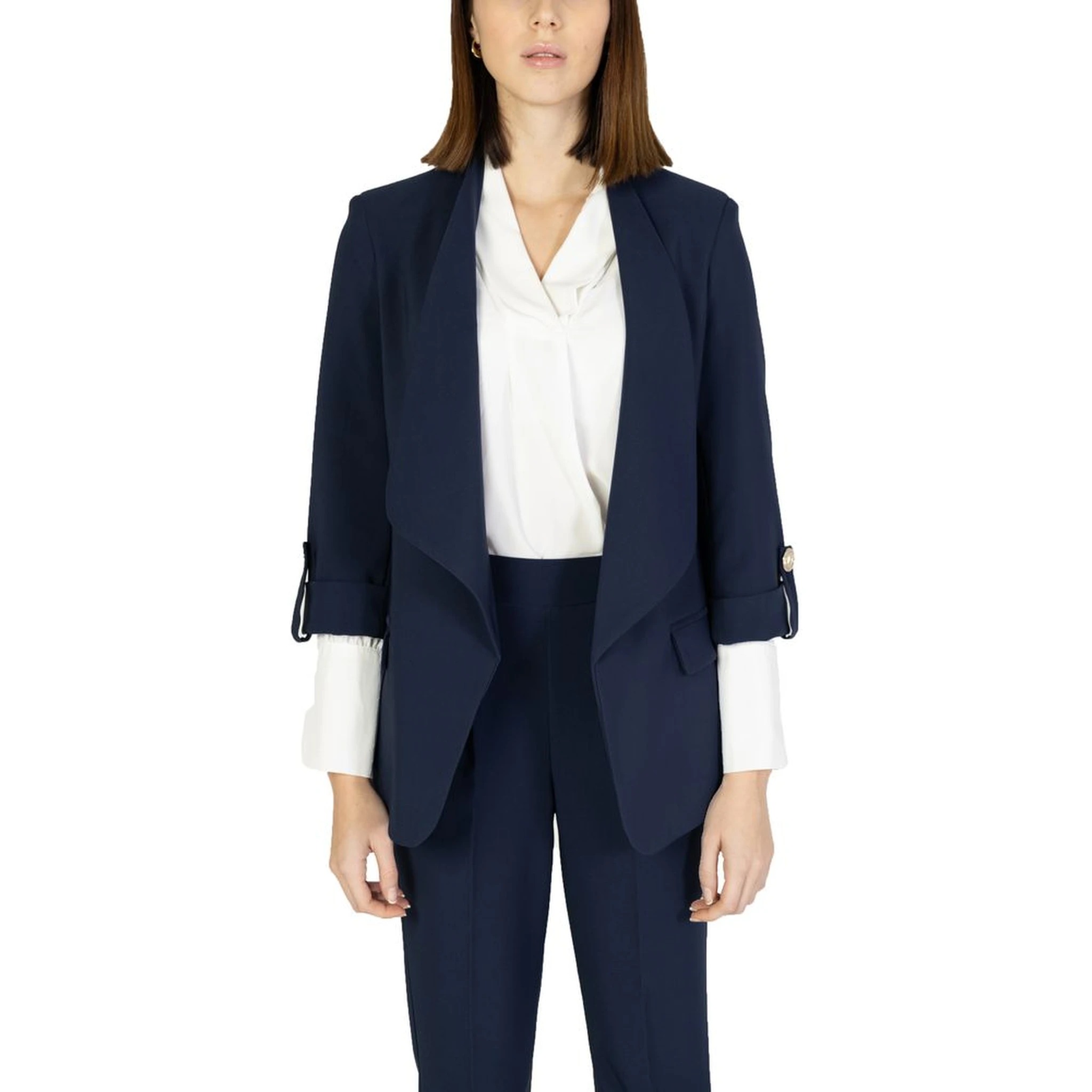 Blue Polyester Blazer