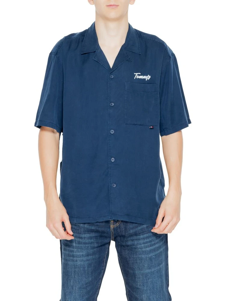 Blue Lyocell Shortsleeve Shirt