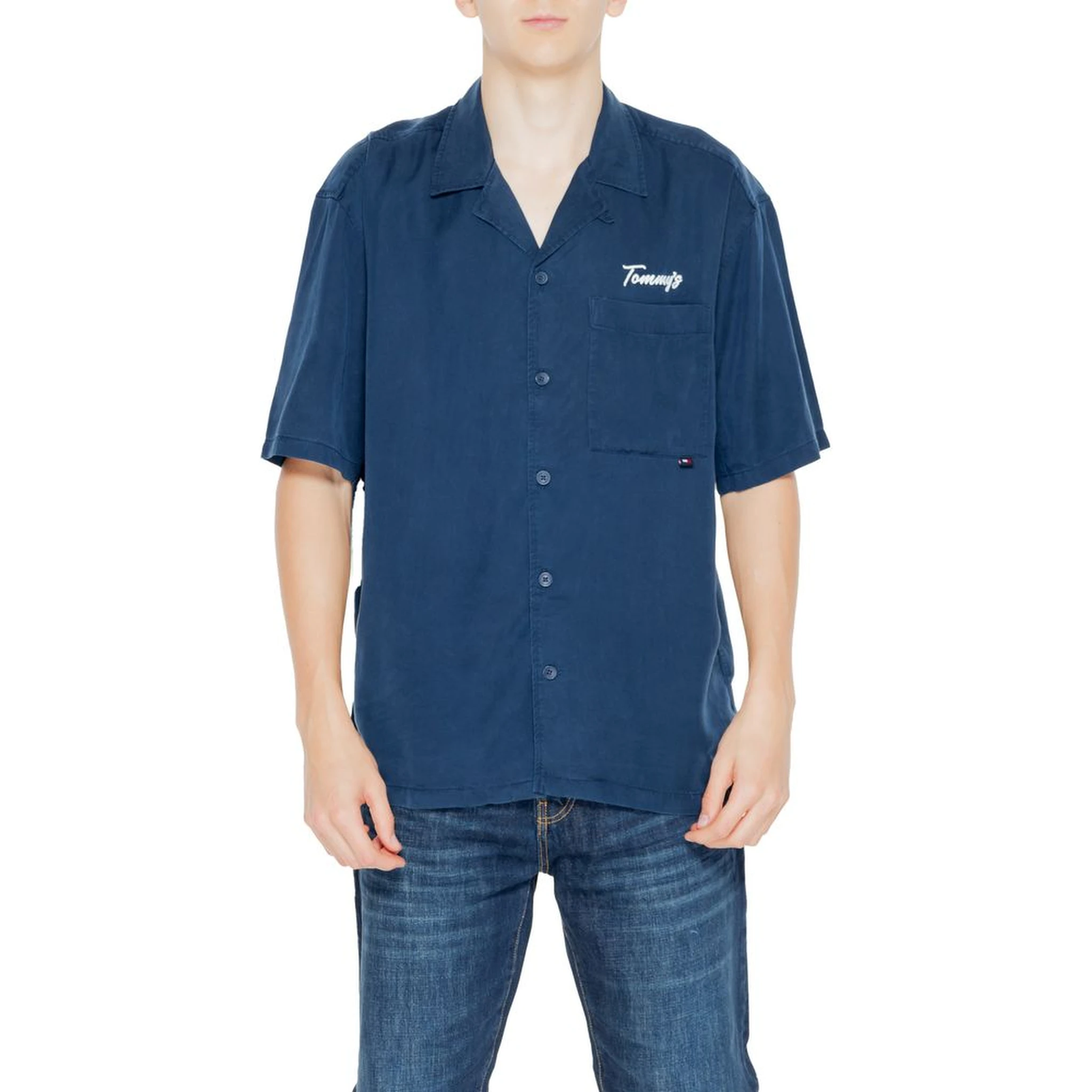 Blue Lyocell Shortsleeve Shirt