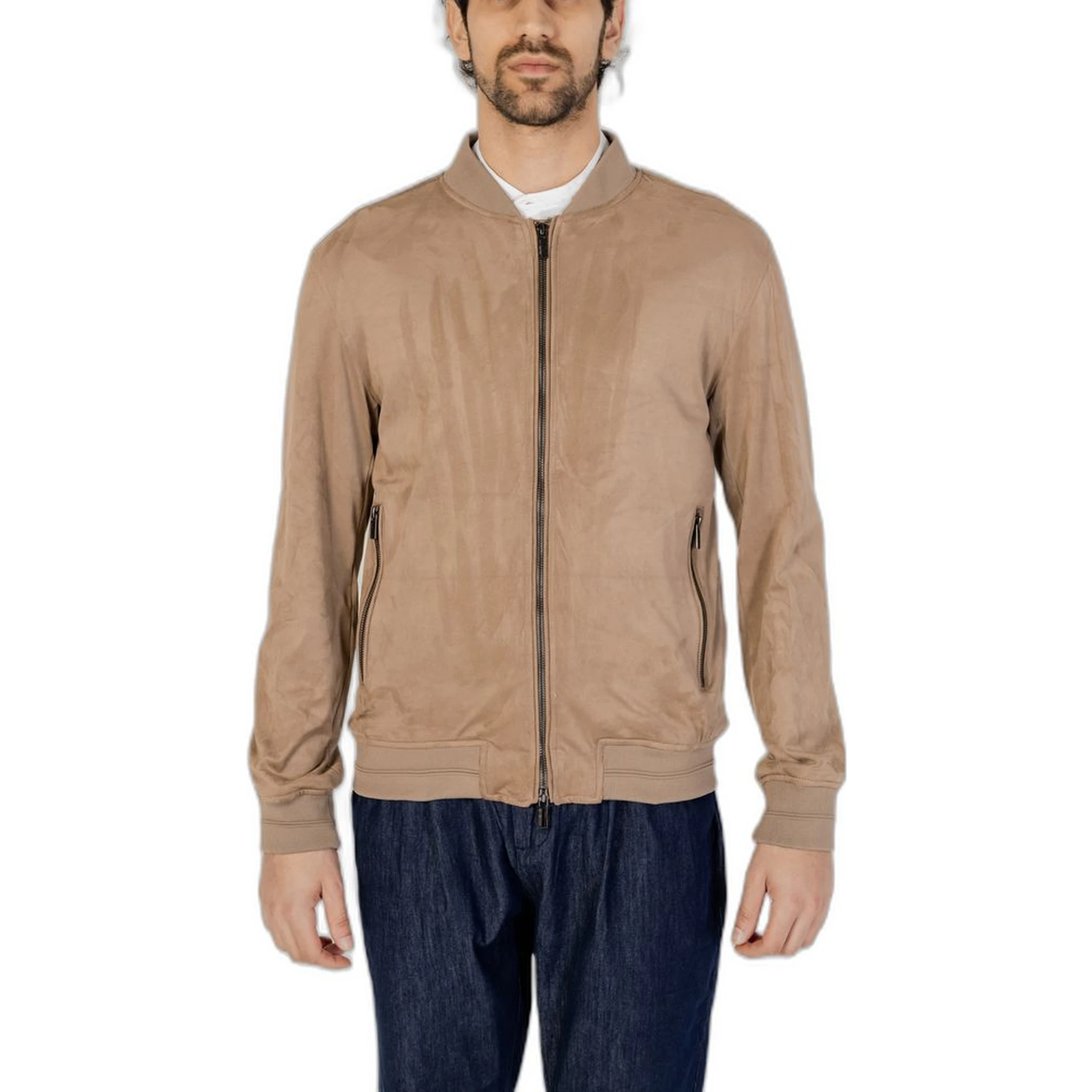 Brown Polyester Bomber