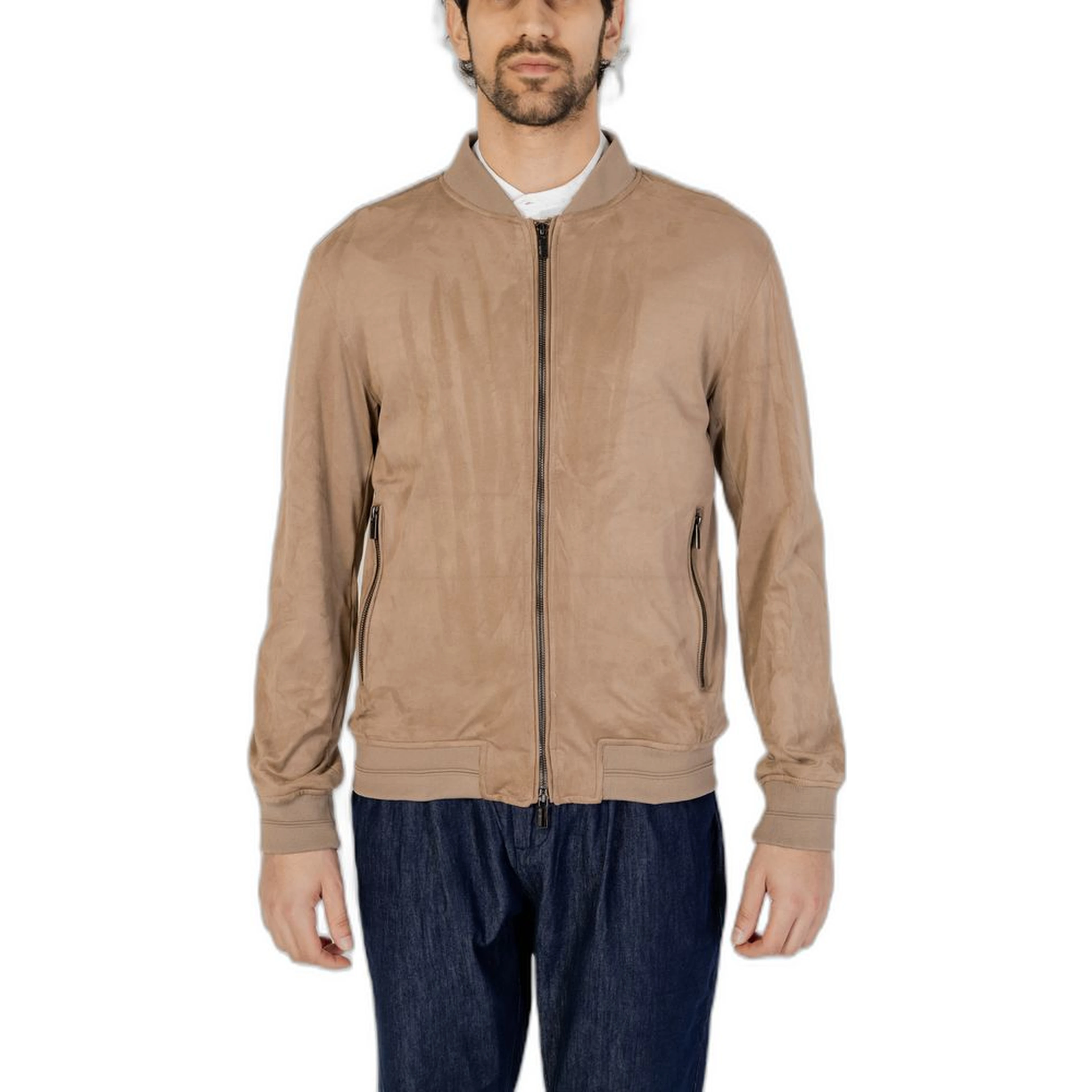Brown Polyester Bomber