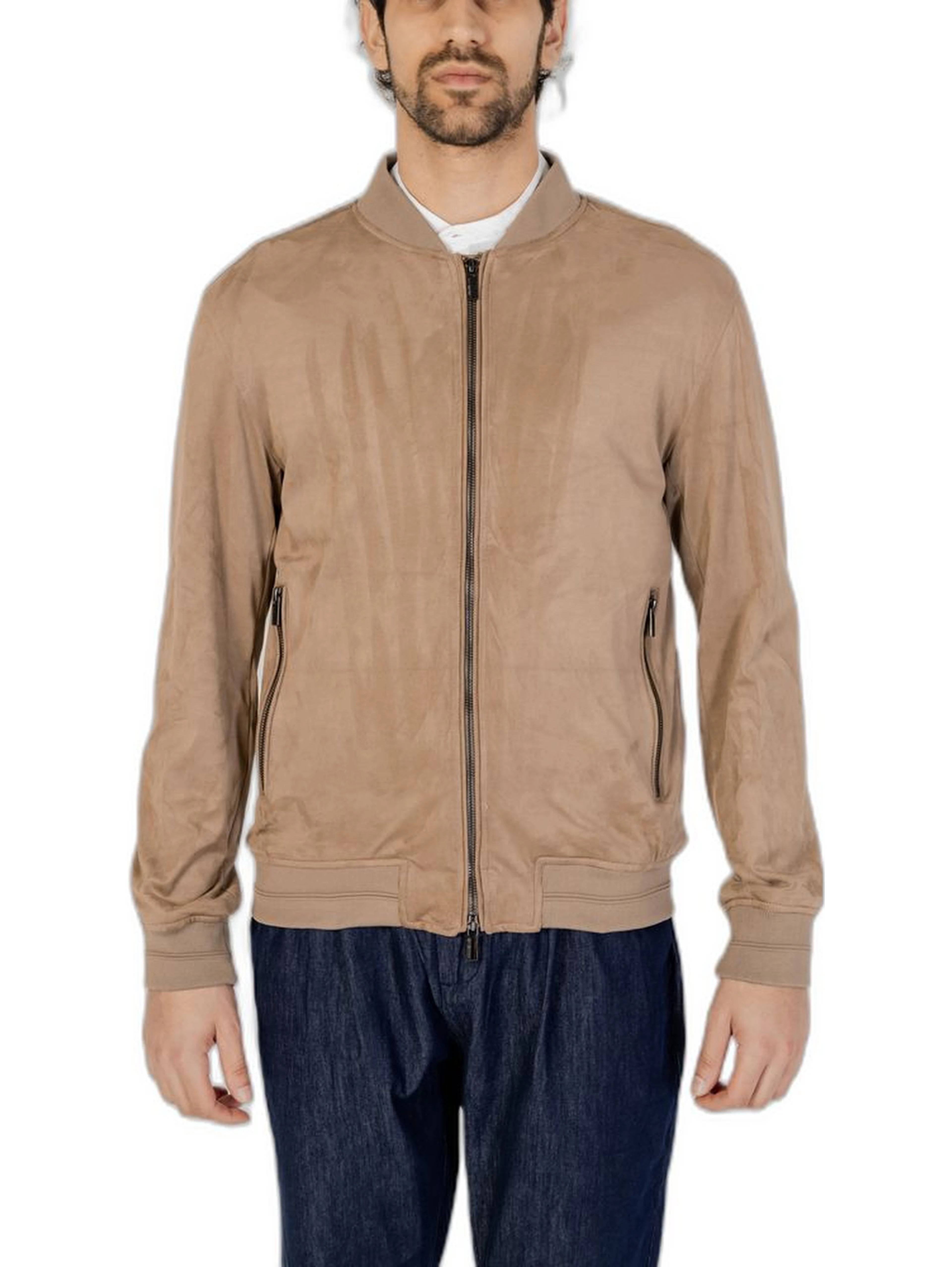 Brown Polyester Bomber