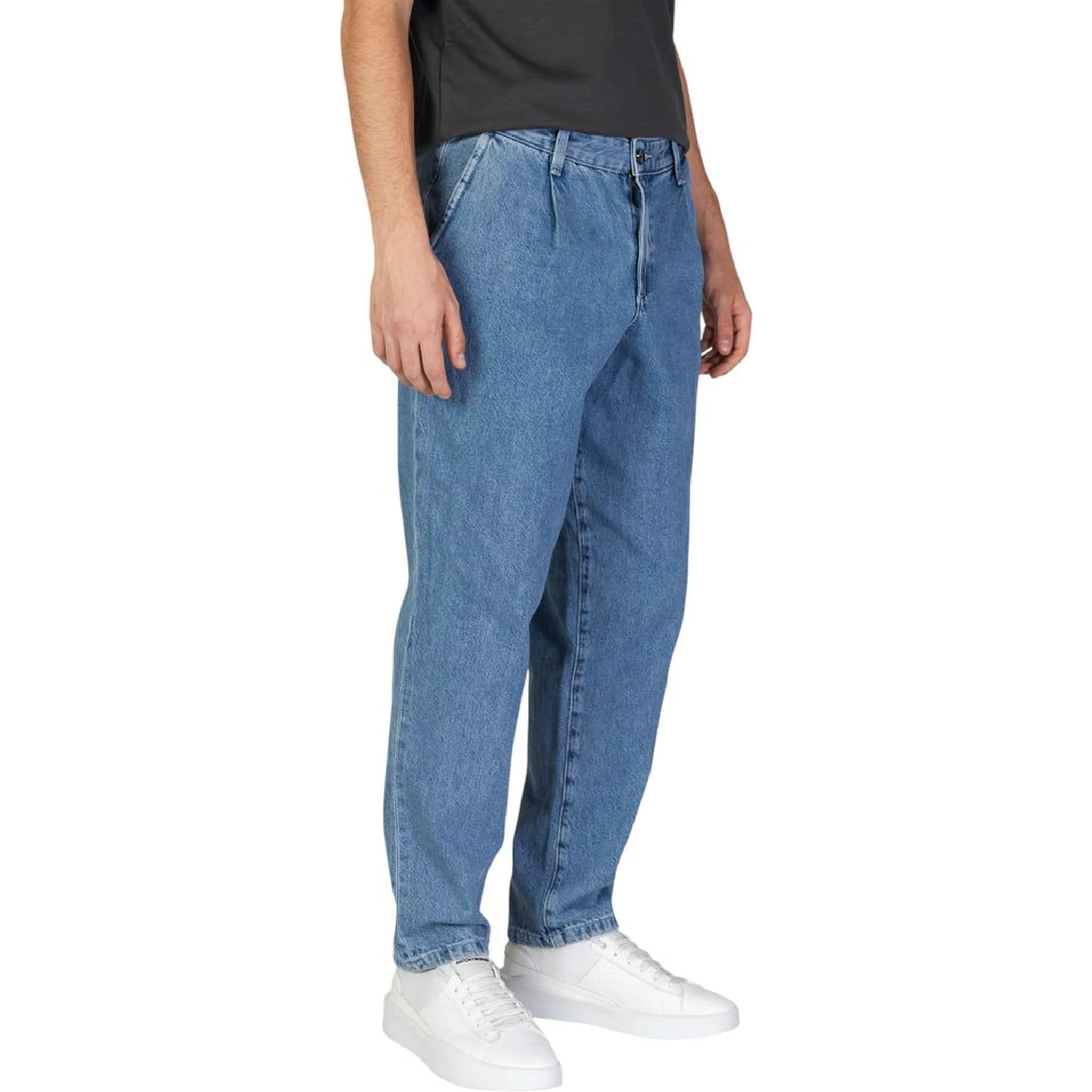 Blue Cotton Relaxed Fit Jeans