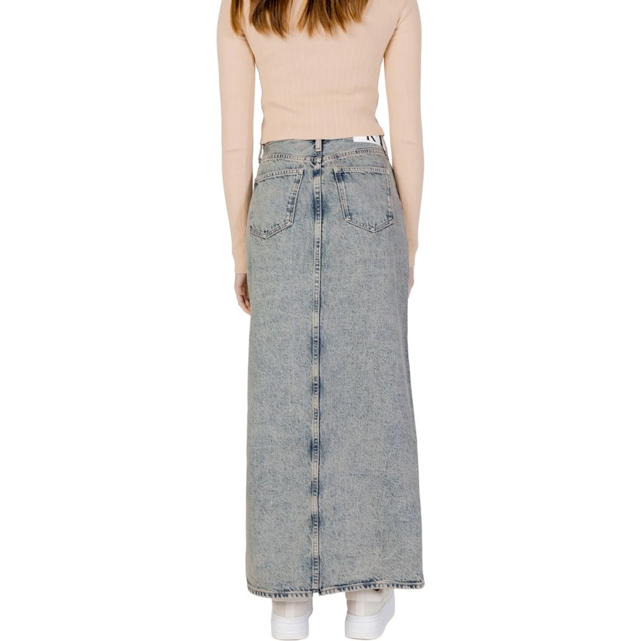 Blue Cotton Long Skirt