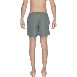 Green Polyester Swim Shorts