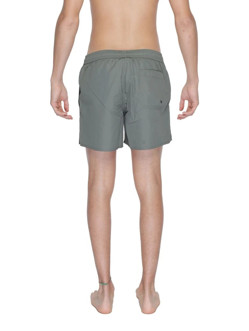 Green Polyester Swim Shorts