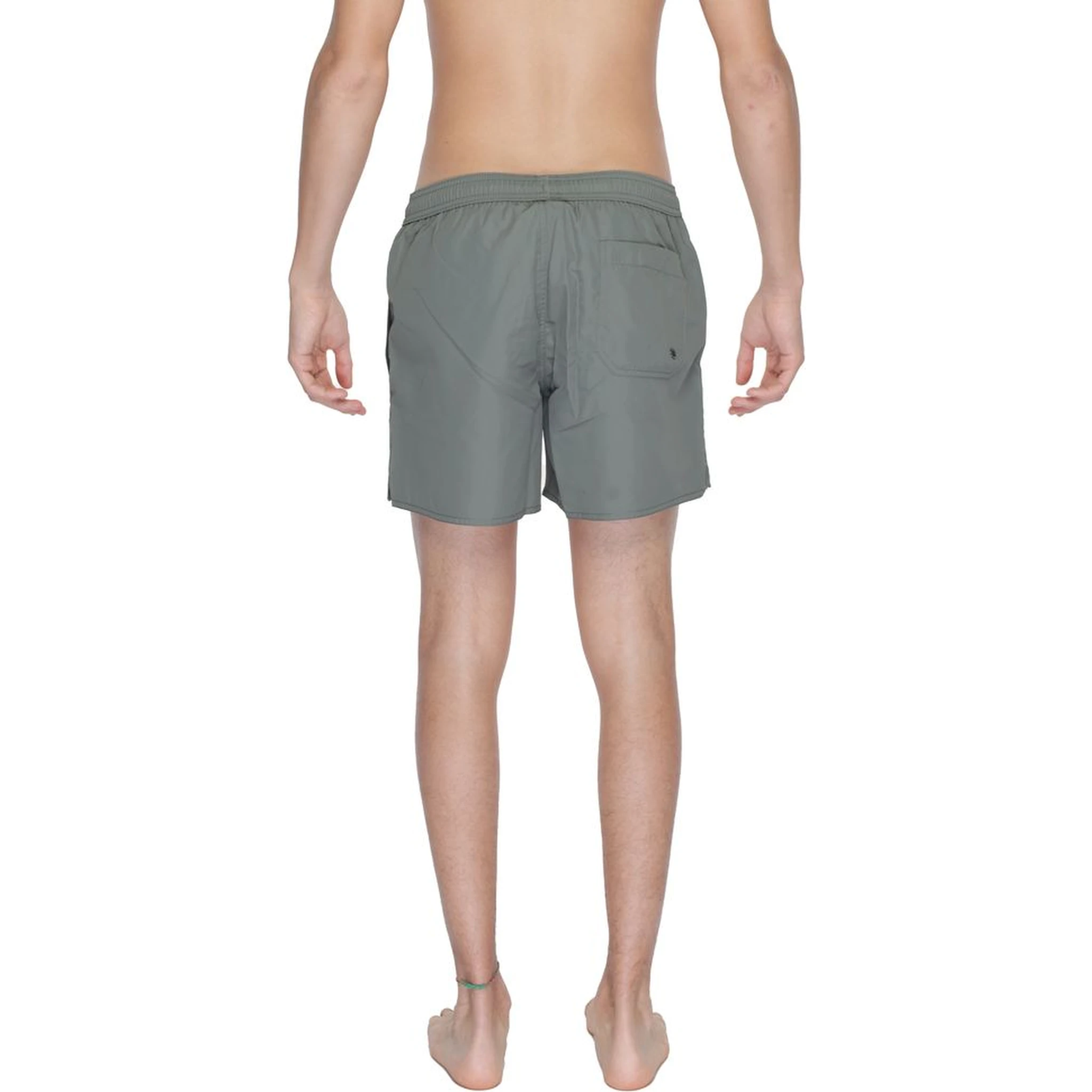 Green Polyester Swim Shorts