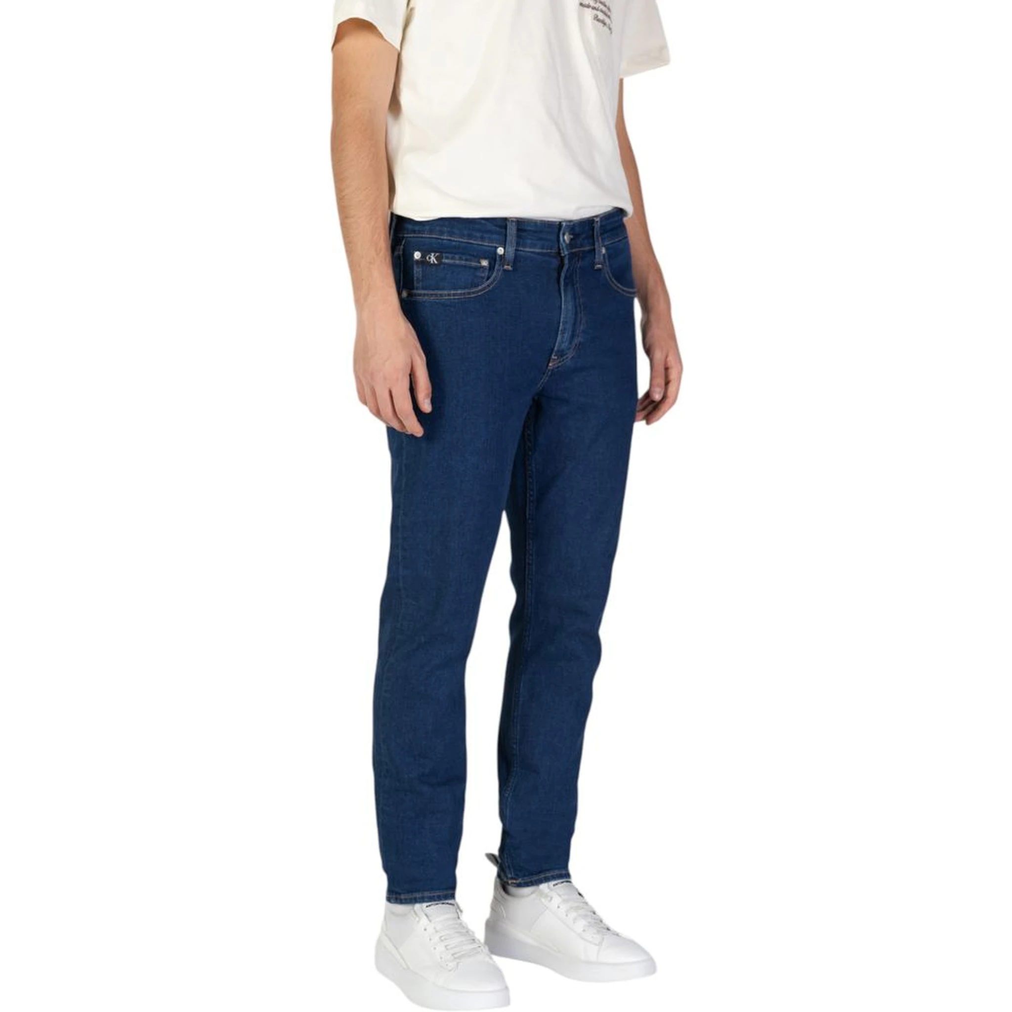 Blue Cotton Slim Fit Jeans