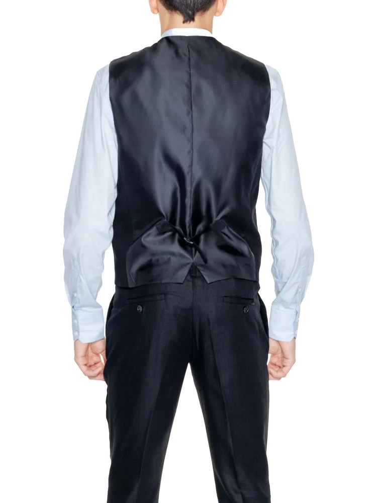 Black Linen Waistcoat alternative