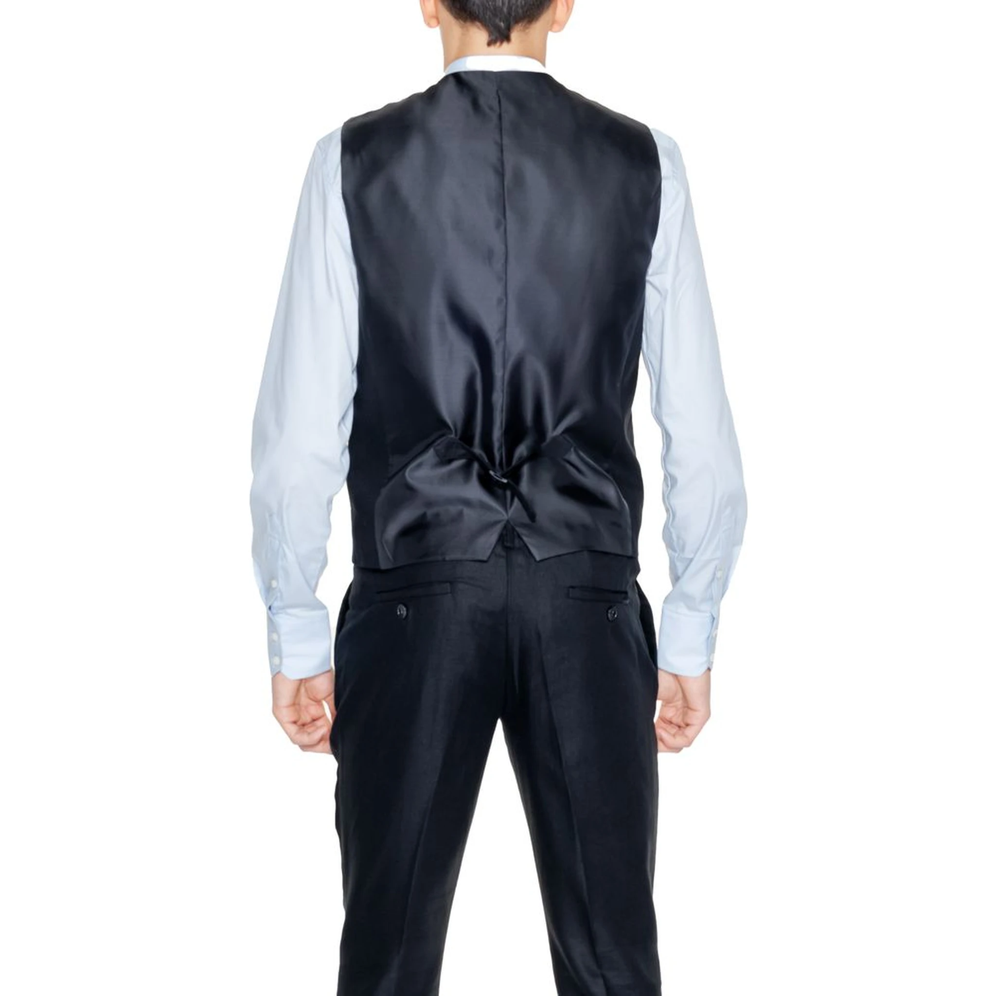 Black Linen Waistcoat