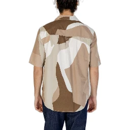 Brown Cotton Shortsleeve Shirt