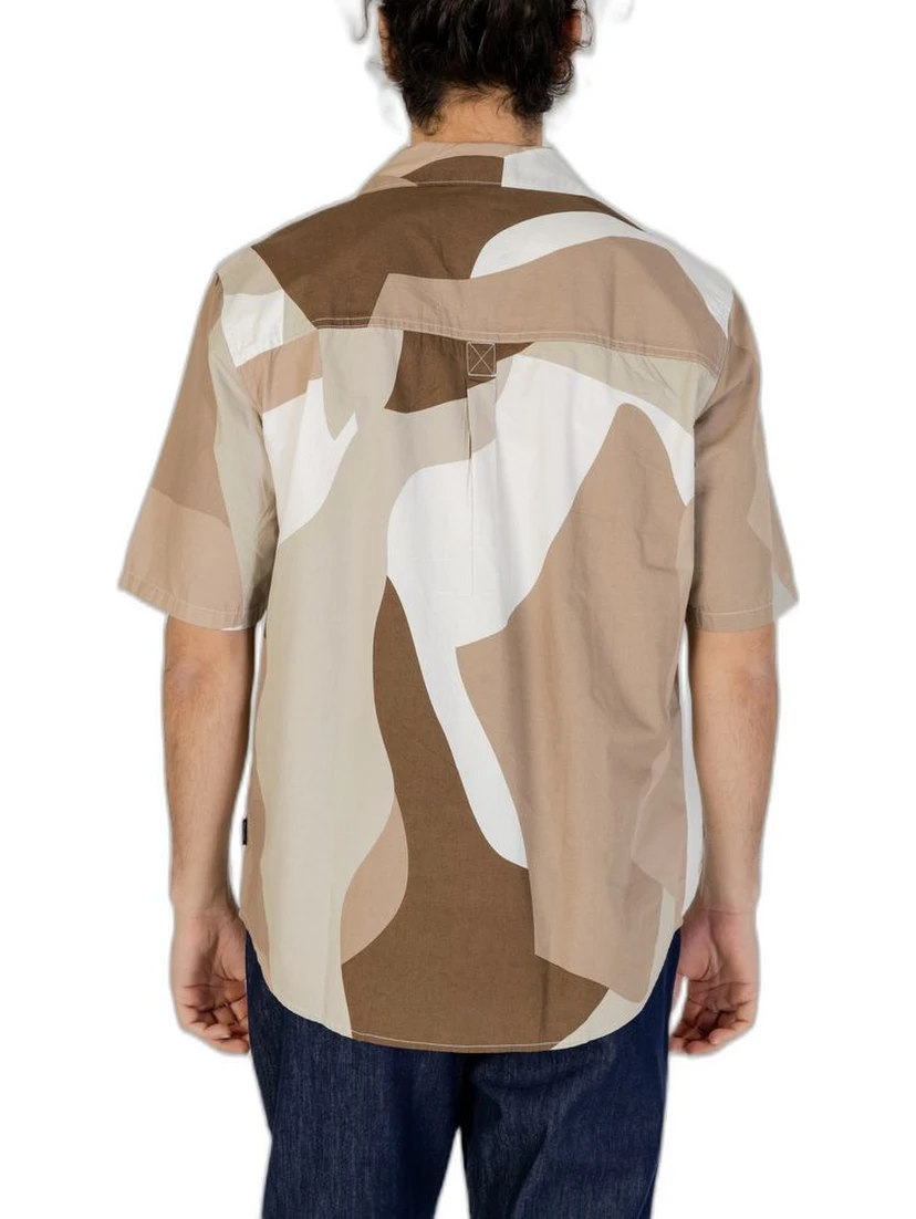 Brown Cotton Shortsleeve Shirt