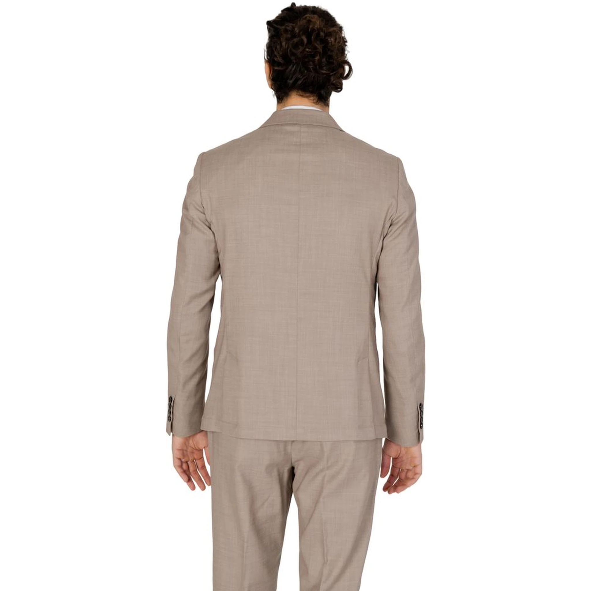 Beige Polyester Blazer