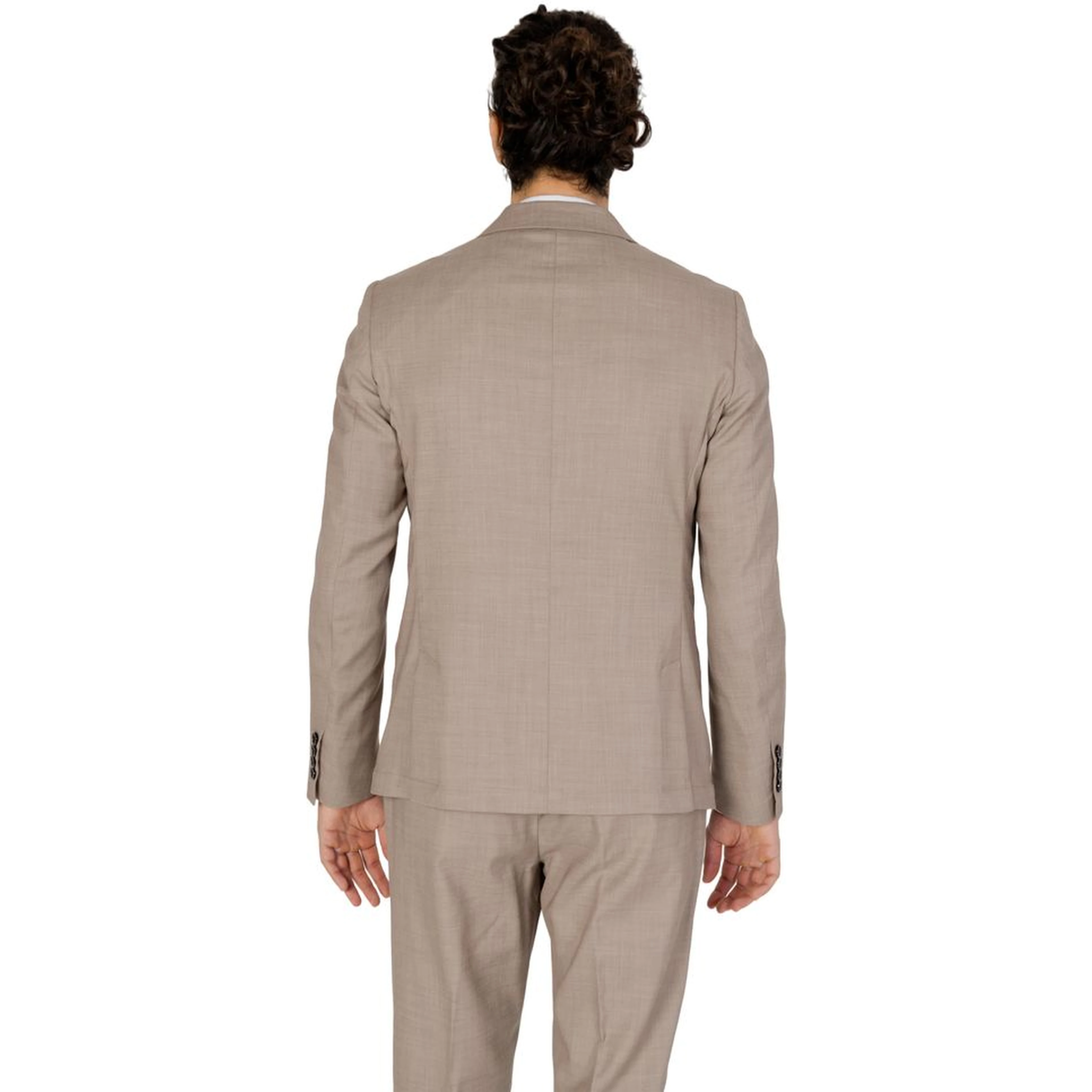 Beige Polyester Blazer