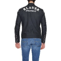 Black Polyamide Biker Jacket