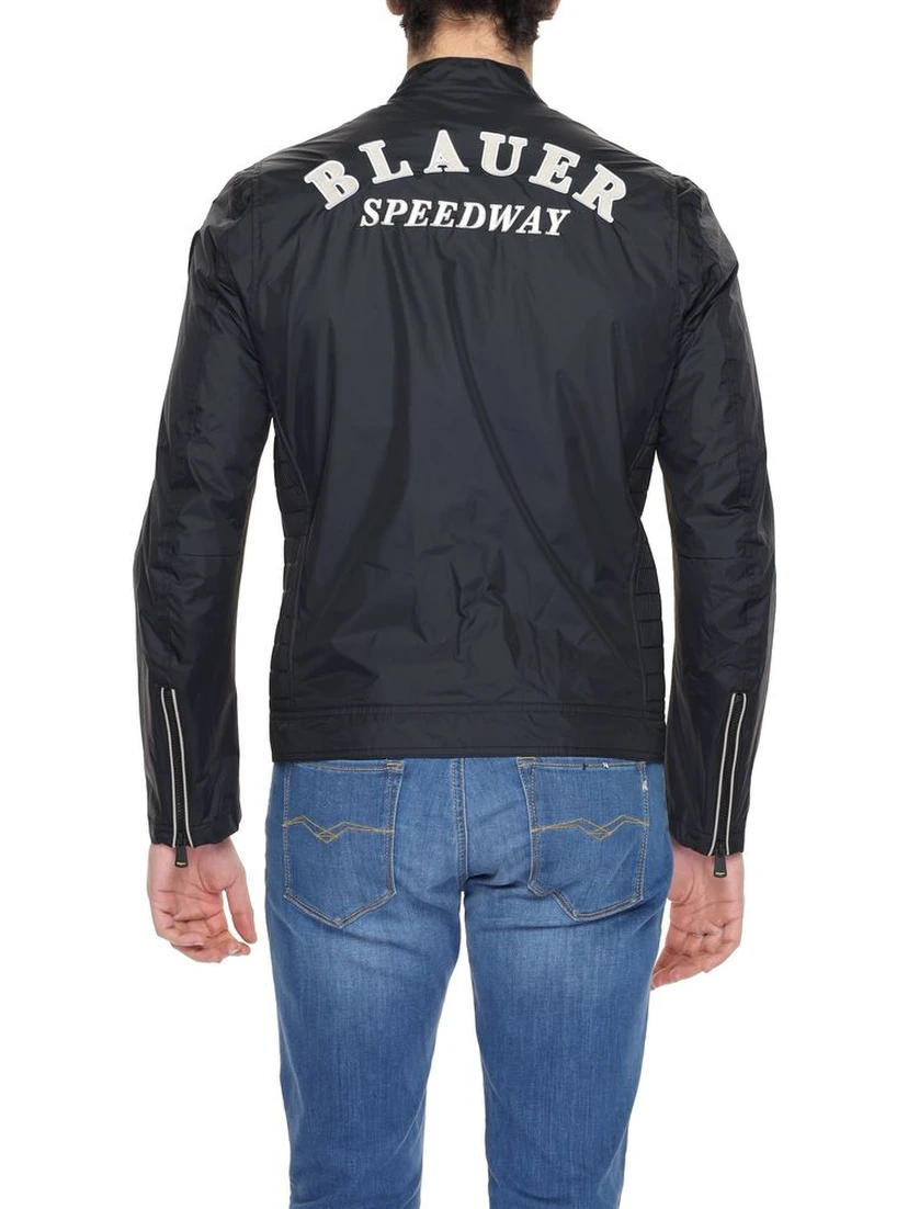 Black Polyamide Biker Jacket