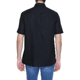 Black Linen Shortsleeve Shirt