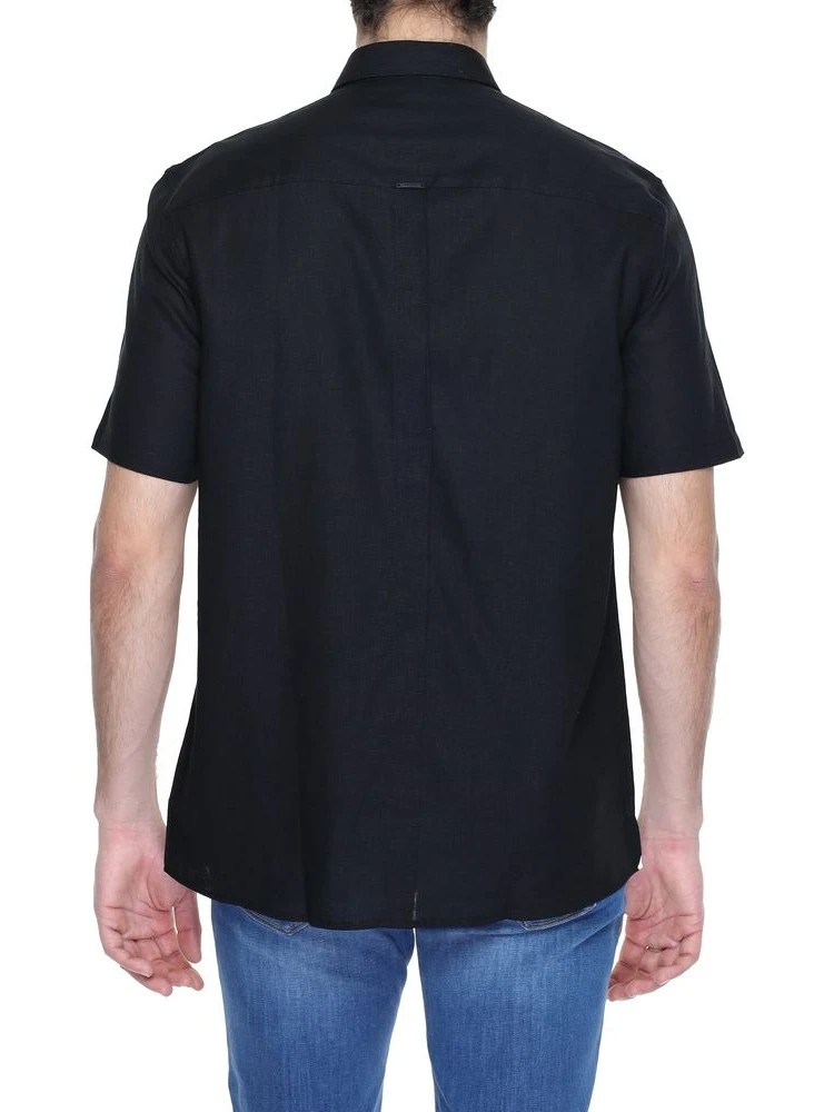 Black Linen Shortsleeve Shirt alternative
